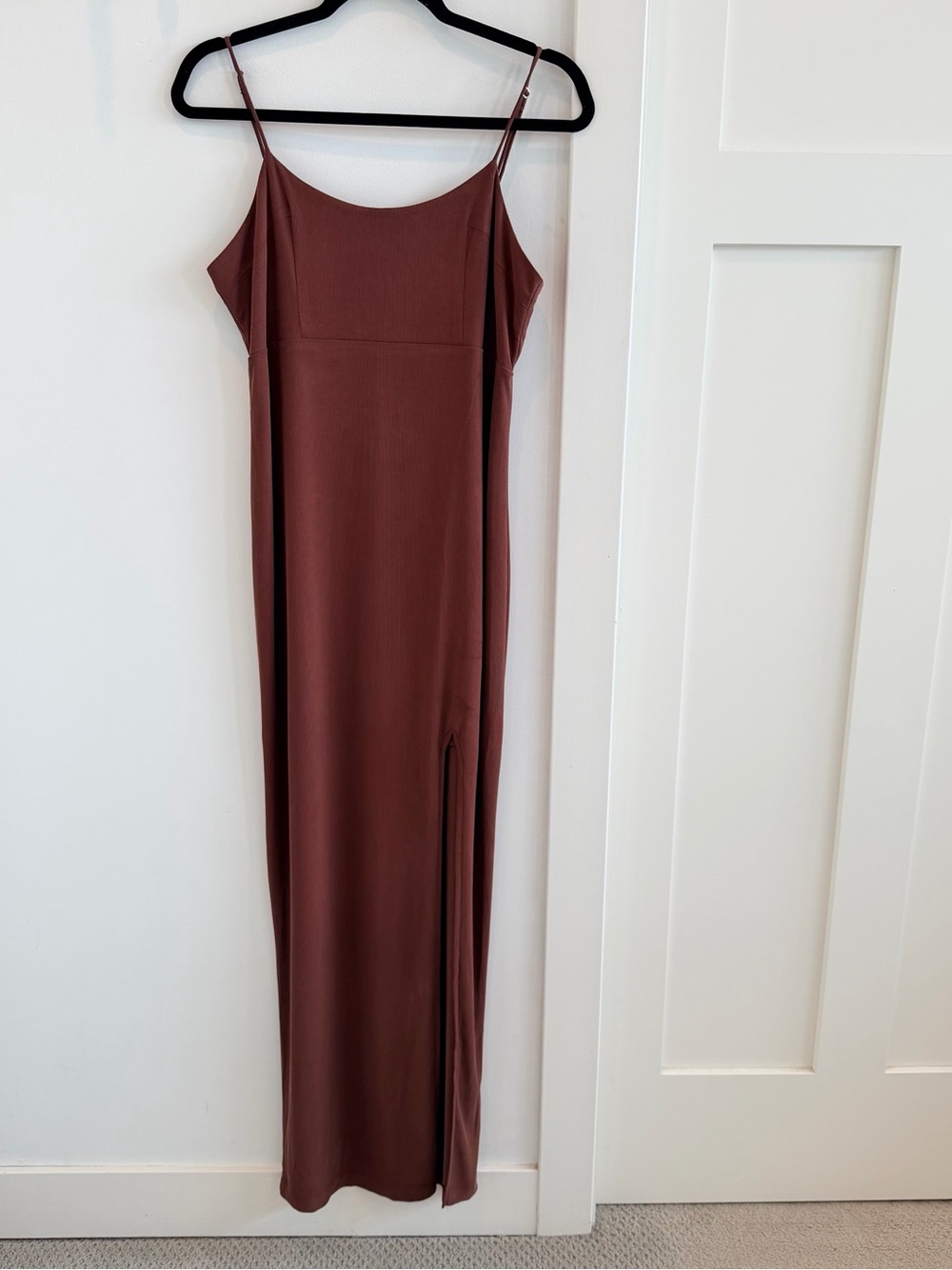 wild fable Chocolate Brown Maxi Dress with Side Slit NWT Size Medium